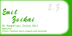 emil zsikai business card